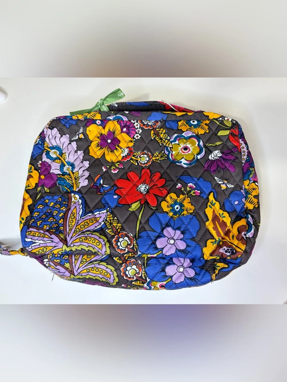 Vera Bradley Hanging Travel Organizer Gray Floral Butterfly NWOT